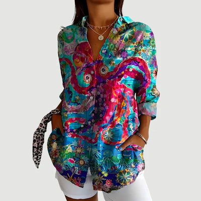 Amalie™ | Bluse mit buntem Design