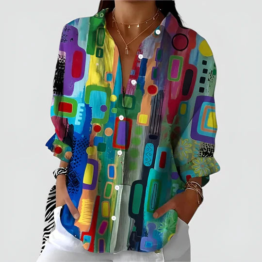 Amalie™ | Bluse mit buntem Design