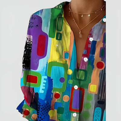 Amalie™ | Bluse mit buntem Design