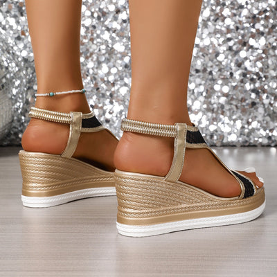 Inez™ – Elegante Orthopädische Slip-in-Sandalen für Damen mit Keilabsatz