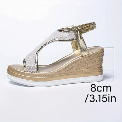 Inez™ – Elegante Orthopädische Slip-in-Sandalen für Damen mit Keilabsatz
