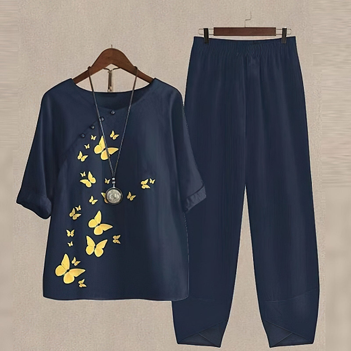 Evania™ – Elegantes und luftiges Set mit Bluse und Hose