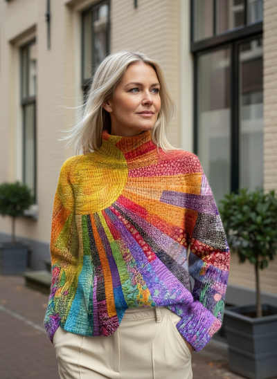 Jovira™ - Farbenfroher Rollkragenpullover