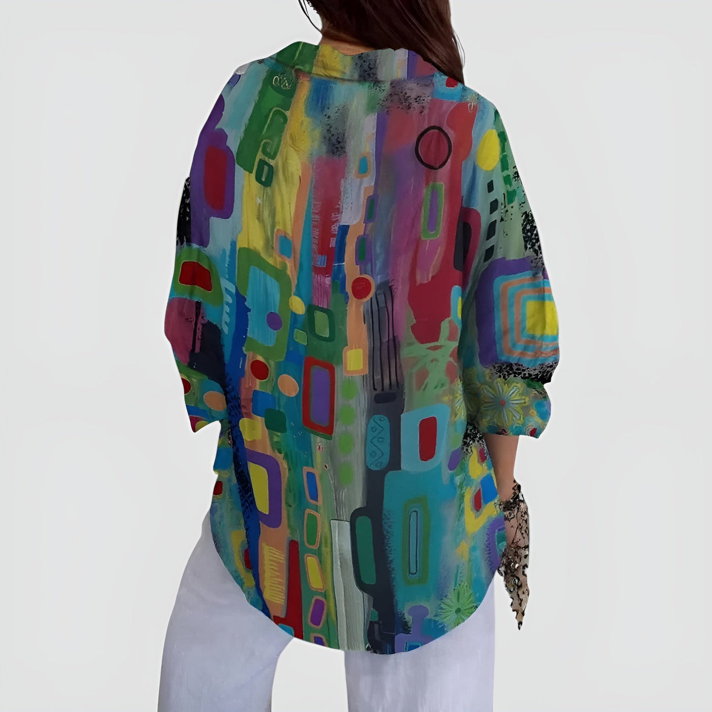 Edna™ | Bluse mit geometrischem Muster