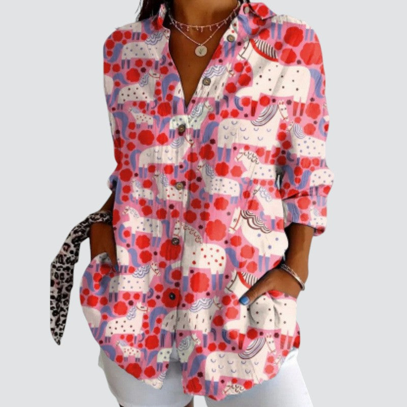 Vera™ | Bluse mit farbenfrohem Design