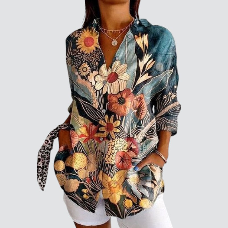 Astrid™ | Bluse mit buntem Design