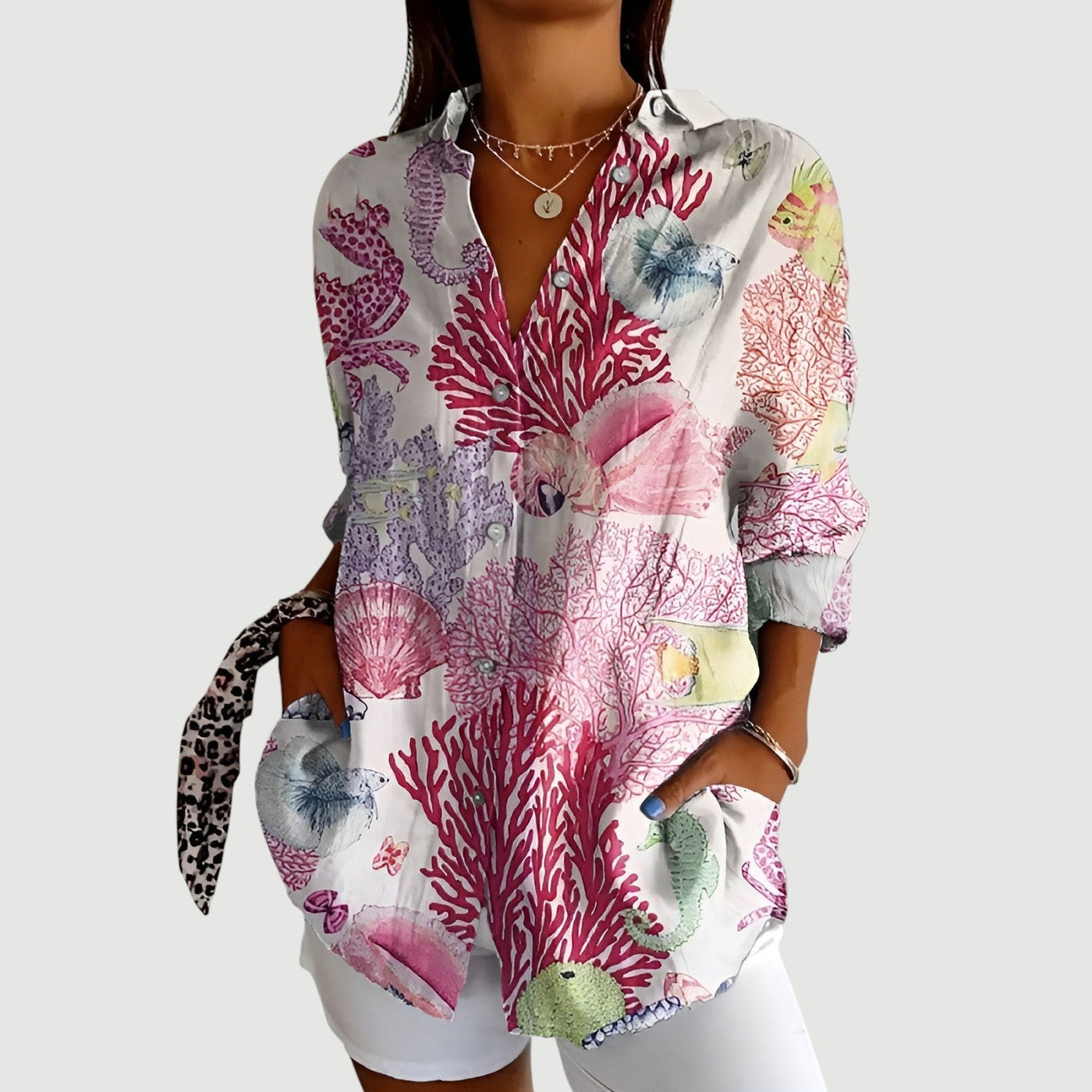 Elin™ | Bluse mit buntem Design