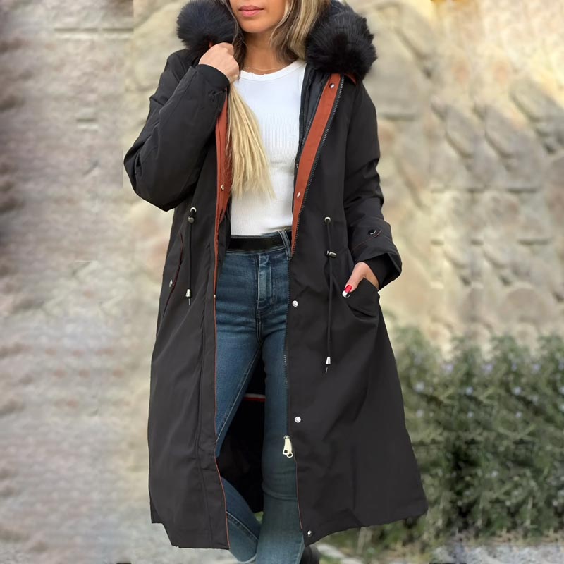 Frostra™ - Damen Winterjacke mit Kapuze und Weichem Kragen