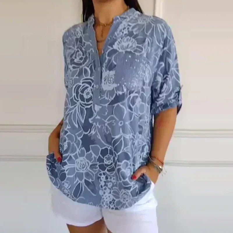 Comfina™ - Luftige Bluse mit Blumenmuster