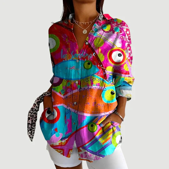 Ida™ Bluse mit farbenfrohem Design
