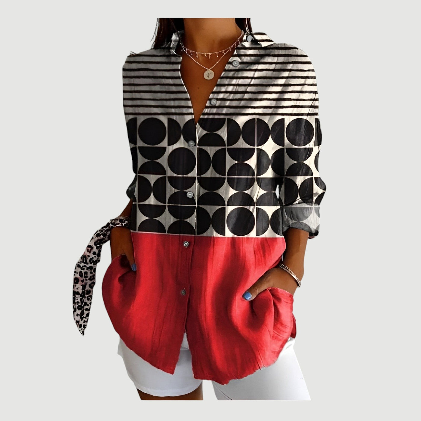 Sigrid™ | Bluse mit buntem Design